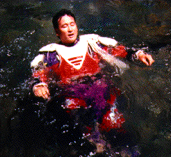 Dr. Wong relaxing in the stream
