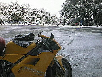 Ducati in snow